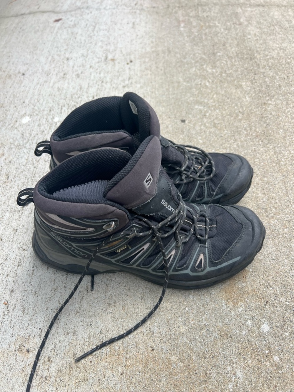 Salomon X Ultra 2 Mid GTX Gore-tex Hiking Boots Men's Size 10.5 Black Excellent